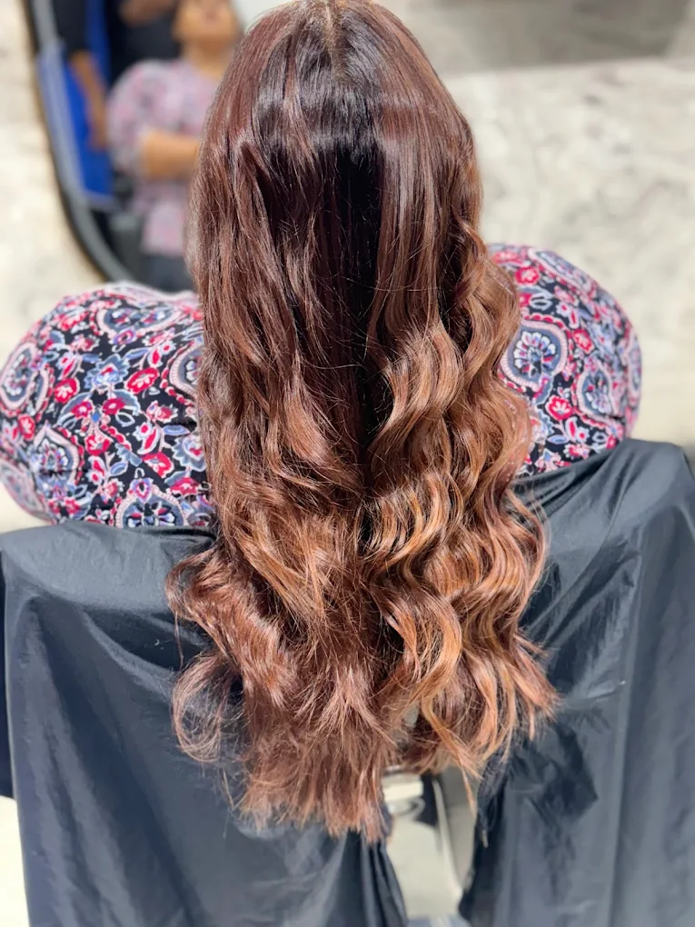 Caramel balayage curls
